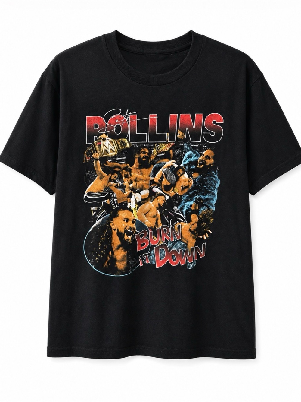 Rollins 'Burn It Down' Black Graphic Tee